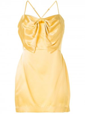 Коктейльное платье с бантом Michelle Mason. Цвет: желтый