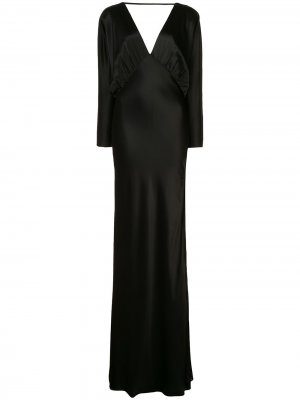 Длинное платье с рукавами доломан Michelle Mason. Цвет: черный