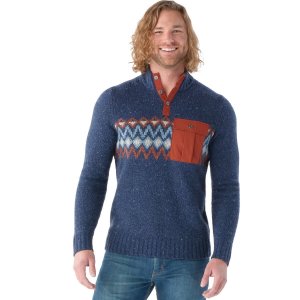 Тяжелый свитер на пуговицах , синий Smartwool