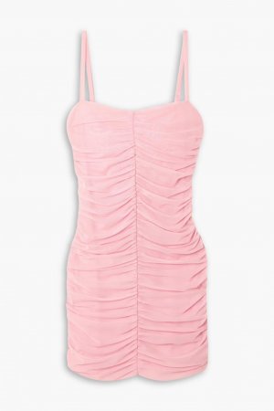 Платье мини Vendue из эластичного тюля со сборками , розовый Marysia