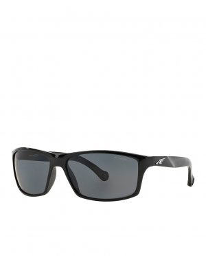 Черные прямоугольные солнцезащитные очки с поляризационными линзами , черный Arnette