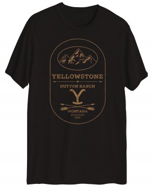 Мужская футболка с короткими рукавами yellowstone , черный Hybrid