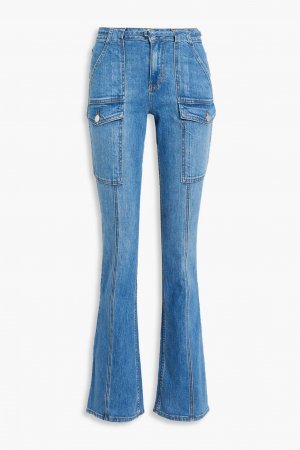Расклешенные джинсы Aspen с завышенной талией и поясом DEREK LAM 10 CROSBY, синий Crosby