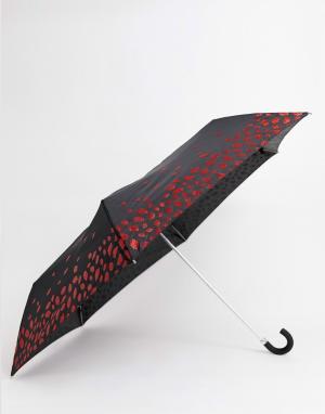 Зонт с отделкой блестками Lulu Guiness-Черный Guinness