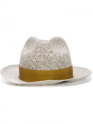 Шляпа с контрастной лентой Super Duper Hats. Цвет: серый