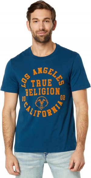 Футболка с короткими рукавами и заклепками LA , цвет Poseidon True Religion