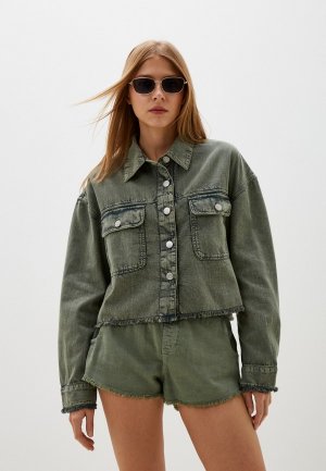 Куртка джинсовая Roxy SNSTSDSCKET  JCKT GZC0. Цвет: зеленый