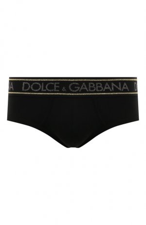 Хлопковые хипсы Dolce & Gabbana. Цвет: чёрный