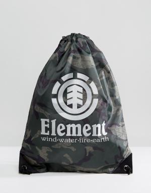Спортивная сумка с камуфляжным принтом Buddy Element. Цвет: черный