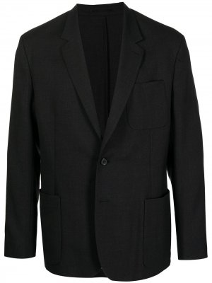 Однобортный шерстяной пиджак PAUL SMITH. Цвет: черный