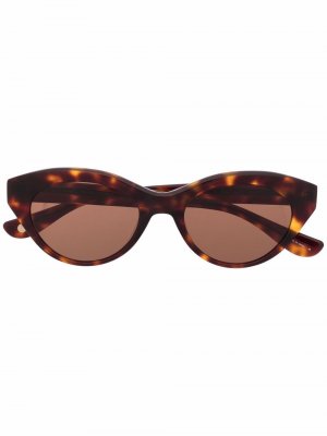 Tortoiseshell-effect cat-eye sunglasses Garrett Leight. Цвет: коричневый