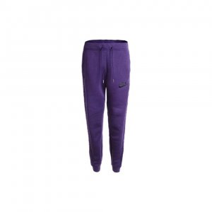 High-Waisted Joggers with Drawstring and Embroidered Logo Women Bottoms Purple 841649-524 Nike
