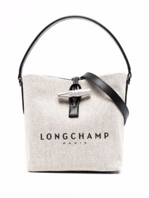 Маленькая сумка-ведро Roseau Longchamp. Цвет: бежевый