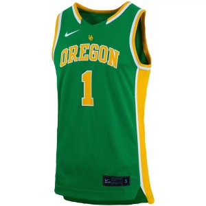 Реплика баскетбольной майки #1 Green Oregon Ducks Team Nike