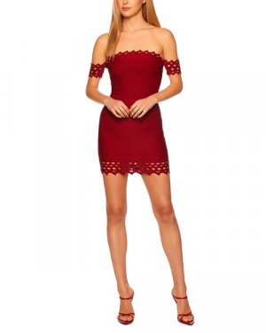 Мини-платье с люверсами и повязкой Susana Monaco, цвет Red monaco