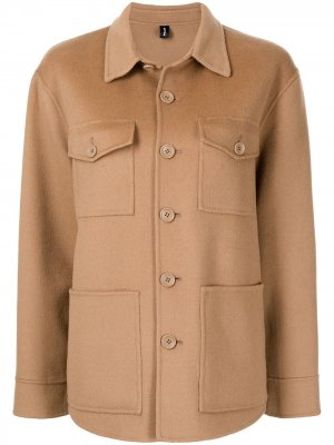 Шерстяная куртка-рубашка Paltò. Цвет: коричневый