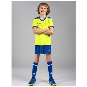 Детская футбольная форма KELME S/S Football Set KID. Цвет: зеленый/синий