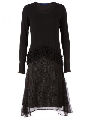 Платье с гофрированной талией Sharon Wauchob. Цвет: чёрный