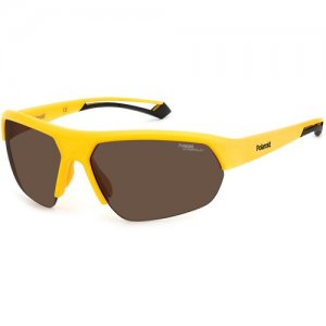 Солнцезащитные очки  Sport PLD 7048/S 2V7 47 47, желтый, черный Polaroid. Цвет: желтый