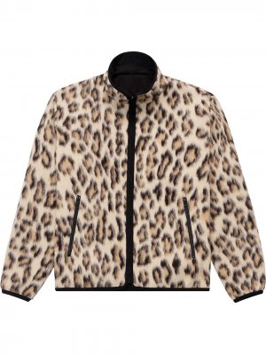 Куртка на молнии с леопардовым принтом John Elliott. Цвет: бежевый