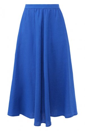 Льняная юбка 120% Lino. Цвет: синий