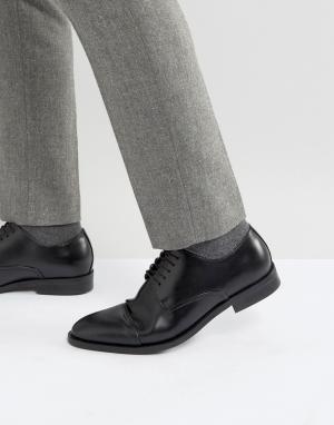 Блестящие оксфорды с декоративной отделкой на носке Lewer ALDO. Цвет: черный