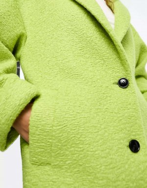 Элегантное пальто зеленого цвета лайма Gianni Feraud. Цвет: зеленый