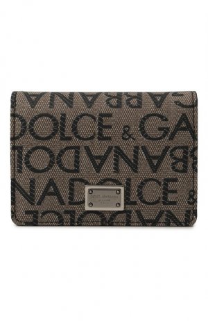 Футляр для кредитных карт Dolce & Gabbana. Цвет: бежевый