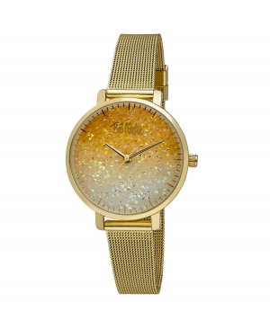 Женские часы из золотистого сплава с браслетом и блестящим циферблатом, 32 мм , золотой Bob Mackie
