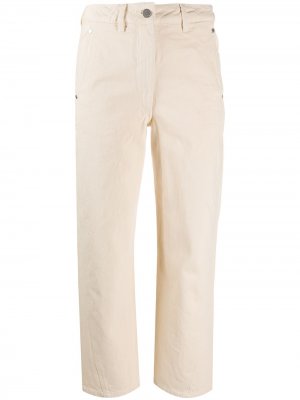 Укороченные брюки Lemaire. Цвет: нейтральные цвета