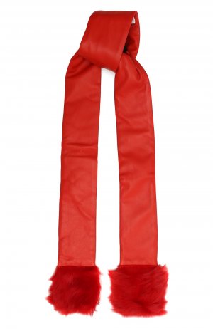 Кожаный шарф DROMe. Цвет: красный