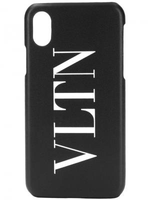 Чехол Garavani VLTN для iPhone X Valentino. Цвет: черный