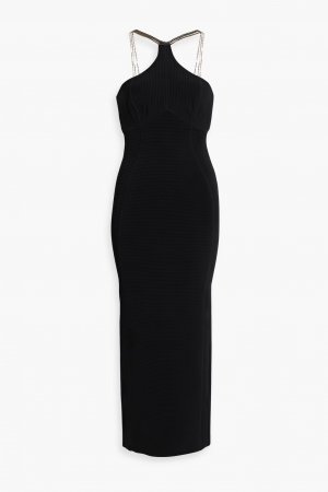 Платье макси с декорированной повязкой , черный Hervé Léger