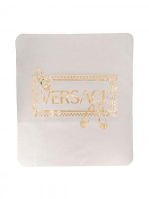 Спальный конверт с логотипом Young Versace. Цвет: синий