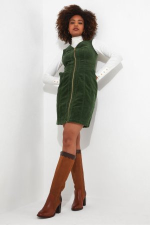 Вельветовое платье-сарафан Confident , зеленый Joe Browns