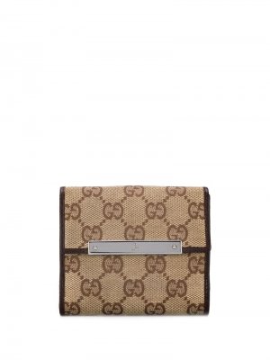 Бумажник с узором GG Supreme Gucci Pre-Owned. Цвет: коричневый