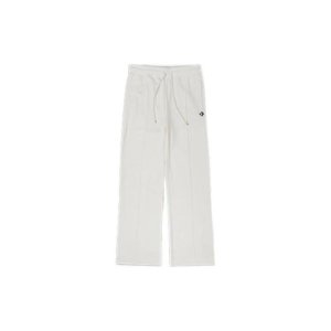 Однотонные широкие спортивные штаны с нашивкой-логотипом и завязками, женские брюки, белые 10024049-A04 Converse