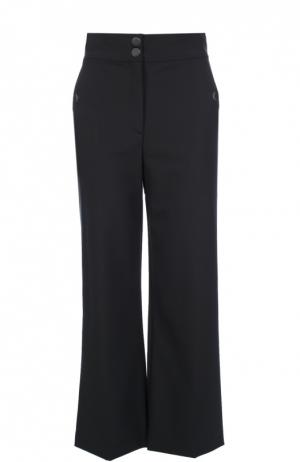 Укороченные расклешенные брюки с завышенной талией Escada Sport. Цвет: черный