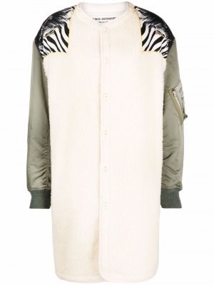 Пальто со вставками из коллаборации с Versace Junya Watanabe. Цвет: белый