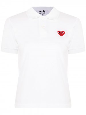 Рубашка поло с нашивкой-логотипом Comme Des Garçons Play. Цвет: белый