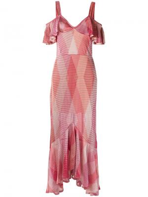 Ruffled gown Cecilia Prado. Цвет: розовый и фиолетовый