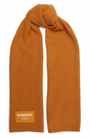 Шерстяной шарф Burberry. Цвет: оранжевый