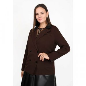 Пиджак , размер 50, коричневый EL. Цвет: коричневый
