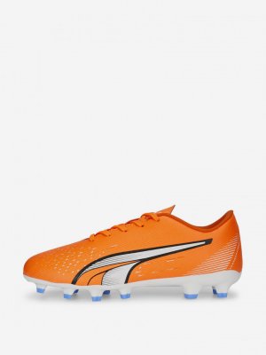 Бутсы для мальчиков Ultra Play FG/AG Jr, Оранжевый PUMA. Цвет: оранжевый
