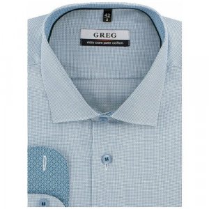 Рубашка , размер 174-184/40, голубой GREG. Цвет: голубой