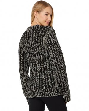 Свитер Lurex Cable Knit Sweater, цвет Black/Gold Blanc Noir