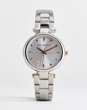 Женские часы из нержавеющей стали с белым циферблатом KL5000-Серебряный Karl Lagerfeld