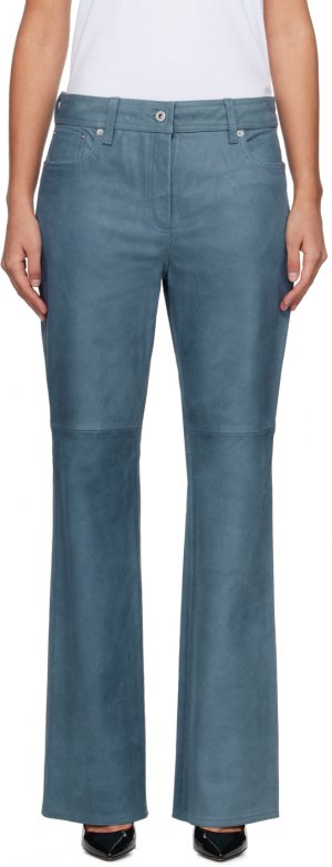 Синие кожаные брюки Сахара Stand Studio