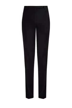 Прямые черные брюки в стиле минимализм из костюмной ткани VERSACE. Цвет: черный