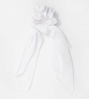 Эксклюзивная белая резинка для волос с бантом -Белый DesignB London
